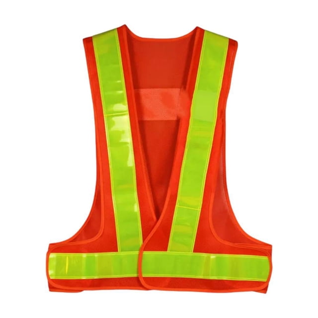 Chaleco de seguridad reflectante de alta visibilidad Chaleco de seguridad transpirable ajustable para trabajadores Naranja