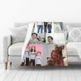 thumbnail image 3 of Custom Blanket with Photos Text Customized Blanket Personalized Flannel Throw Blankets for Adult Kid Friends Birthday Christmas Halloween Fathers Mothers Valentines Day Gift (4 Photos), 3 of 6