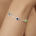 thumbnail image 4 of Gem Stone King 925 Sterling Silver Bracelet Persian Blue Moissanite Created Sapphire (1.73 Cttw), 4 of 4