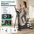 thumbnail image 5 of Funmily Elliptical Training Machine, 550lbs Capacity Heavy Duty Elliptical Exercise Machine for Home Use, 16-Level Magnetic Resistance, 15.5" Stride, 3-Way Adjustable Pedals, 5 of 9