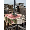 thumbnail image 2 of Outdoor Tablecloth with Umbrella Hole Zipper Pink Spring Floral Round Tablecloth 54" Waterproof Outside Table Cloth Vintage Rose Flower Retro Patio Table Cover Tablecloths for Picnic Party, 2 of 8