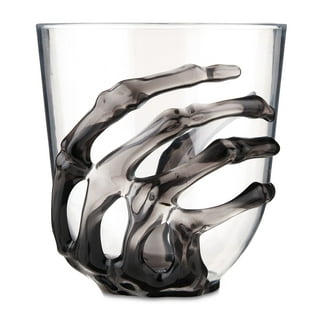 Glass Cup with Glass Straw 201ml, Premium Handmade Clear Fruit
