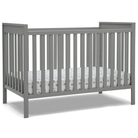 Delta Children Mercer 6-in-1 Convertible Baby Crib, Greenguard Gold Certified, Grey
