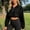 X-Black393, variant on YMNXA Women's Cropped Sweatshirt Long Sleeve Half Zip Stand Collar Solid Color Comfortable Slim Fit Top For Casual Daily Wear,Black,L