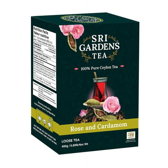 Sri Gardens Tea Rose and Cardamom Loose Tea, 400g