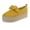 Yellow, variant on ZTTD Ladies Fashion Round Toe Thick Sole Shoe Suede Bow Knot Slip On Casual Shoes