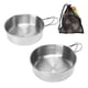 thumbnail image 2 of Kit de desorden de utensilios de cocina para acampar, Tazón de acero inoxidable para exteriores Tazón plegable de acero inoxidable Tazón de acero inoxidable portátil para aca, 2 of 9
