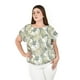 thumbnail image 1 of Blusa estampada Roman Fashion Estampado verde Talla 36, 1 of 7