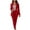 Red, variant on Women Fall 2 Piece Business Set Long Sleeve Casual Blazer and Slim Fit Pant Suits for Work Office
