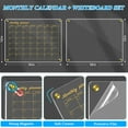 thumbnail image 6 of Acrylic Calendar for Fridge, 2 Pack 12"x16" Clear Fridge Calendar Monthly Clear Acrylic Plan Board Erasable Monthly Planner Useful Schedule Board for Refrigerator Planning Boards Set, Gold, 6 of 8