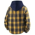 thumbnail image 4 of FDGIU Men's 2025 Flannel Lined Plaid Jacket - Button Down Hooded Flannel, Winter Workwear with Fleece Lining, Outdoor Shirt Coat, 4 of 4