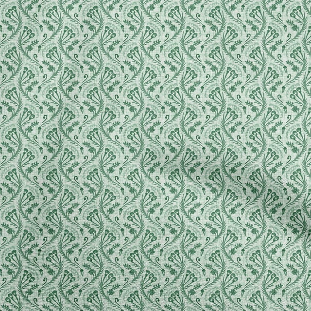 oneOone Tissu en Coton Vert Menthe, Tissu pour Robe, Tissu Imprimé au Mètre, Largeur 42 Pouces