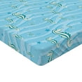 thumbnail image 2 of Ambesonne Animal Fitted Sheet, Cartoon Seahorses, Queen Size, Blue, 2 of 3
