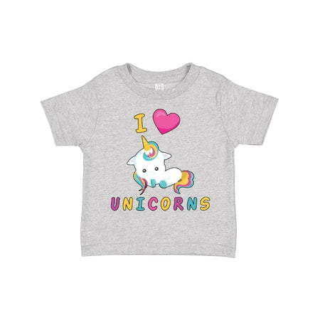 

Inktastic I Love Unicorns Boys or Girls Toddler T-Shirt