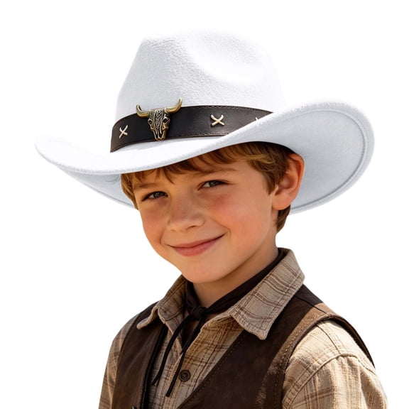 Gaexia Kids Western Cowboy Hat Playful Sun For Little Boys Girls Outdoor Party Daily Casual
