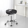 thumbnail image 7 of Round Bar Stool Seat Covers, Monochrome Giraffe Expression Elastic Round Chair Cover Stool Seat Slipcover Bar Stool Cushions Round Pad for 12-14 inch, 7 of 7
