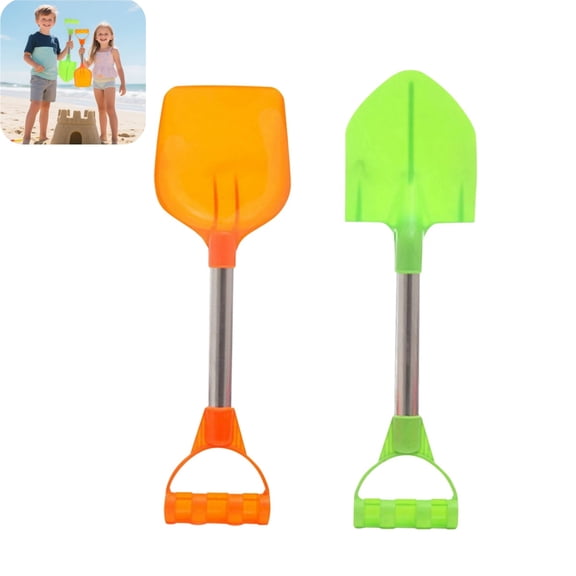 2 Pack Kids Beach Shovel Toy Set, Portable Sand Shovels for Beach Sandbox Play, Outdoor Sand Digging Toys, Random Color One Size_005