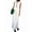 White, variant on Women'S Breathable Linen Pleated Sleeveless Tie Front Blouse Street Maxi Skirt Two Piece Set White M