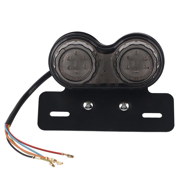 Feu arrière LED pour moto, clignotant, indicateur de freinage, pour Cafe Racer personnalisé, lumière rouge