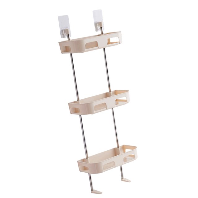 Estante Autoadhesivo Sunnimix Organizador de 3 Niveles para Cuarto de Baño Beige