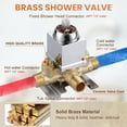 thumbnail image 3 of Single Handle Square 1-Spray Shower Faucet 1.8 GPM with 15 in. Shower Arm and Pressure Balance, 3 of 6