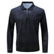 thumbnail image 1 of Blusa y camisa de manga larga con cuello vuelto para hombre, estilo informal de negocios, de moda, con media cremallera y manga larga con cuello vuelto para hombre., 1 of 5