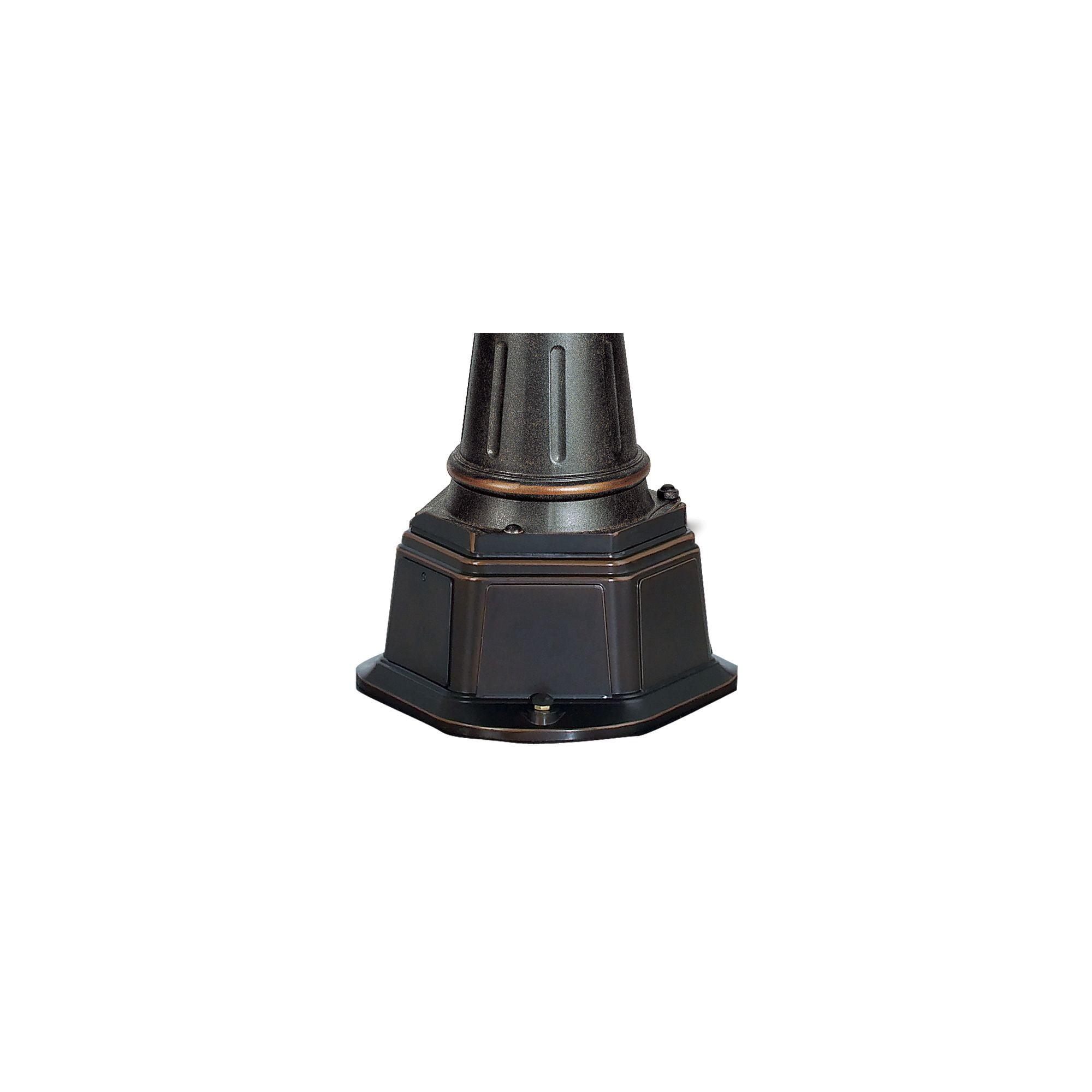 John Timberland Mediterranean Outdoor Post Light Street Lantern 3 Light Veranda Bronze 100" Clear Hammered Glass for Exterior Yard