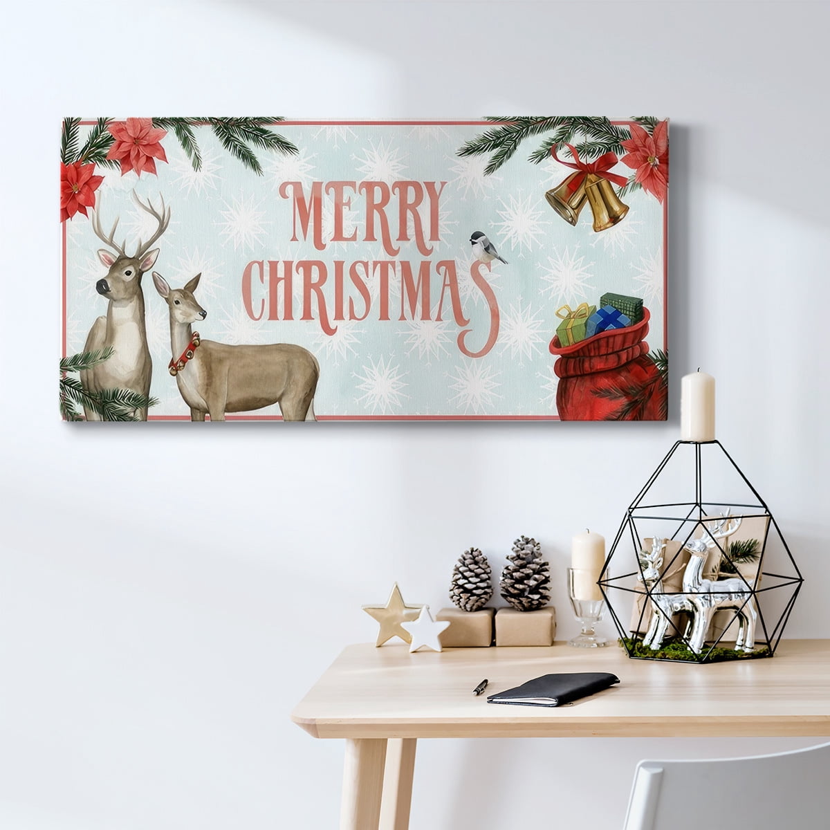 Deer Christmas Collection D- Gallery Wrapped Canvas