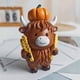 thumbnail image 1 of Bonita figura de resina de vaca y pavo para Acción de Gracias con hojas de arce y decoración de calabaza., 1 of 3