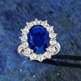 thumbnail image 6 of Ross-Simons Simulated Sapphire and 1.80 ct. t.w. CZ Ring in Sterling Silver, Women's, Adult, 6 of 8