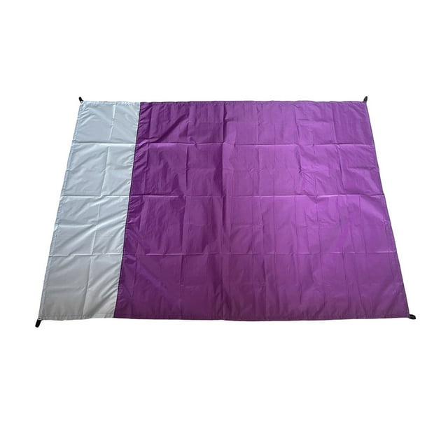 Eigraketly Colchoneta de Picnic, manta de playa, resistente al agua, a prueba de arena, para acampar al aire libre, tienda de campaña, colchón carpas morado y gris