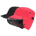 thumbnail image 3 of Chapeau d'Hiver Chaud avec Cache-Oreilles, Casquette à Visière, Trappeur de Bas, Imperméable, Unisexe-Noir, 3 of 4
