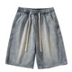 thumbnail image 2 of WILLBEST Pantalones Cortos para Hombre, Nuevos Pantalones de Verano de Cinco Puntos para Hombre, Diseño Holgado Informal, Pantalones Cortos de Mezclilla Versátiles A La Moda., 2 of 4