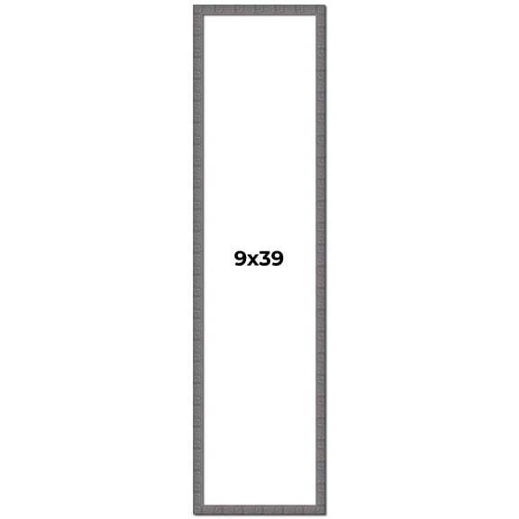 9x39 Frame Slate Blue Distressed Rustic Solid Wood Picture Frame | 0.75 Inch Moulding Width |