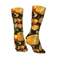 thumbnail image 5 of Uemuo Tangerine Pattern Women's Crew Socks, Soft Durable Breathable Moisture-Wicking with Odor Control Cotton socks, 5 of 9