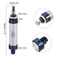 thumbnail image 2 of Uxcell 25mm Bore 50mm Stroke Pneumatic Air Cylinder with Y Connector and 4Pcs Quick Fitting Set, 2 of 6