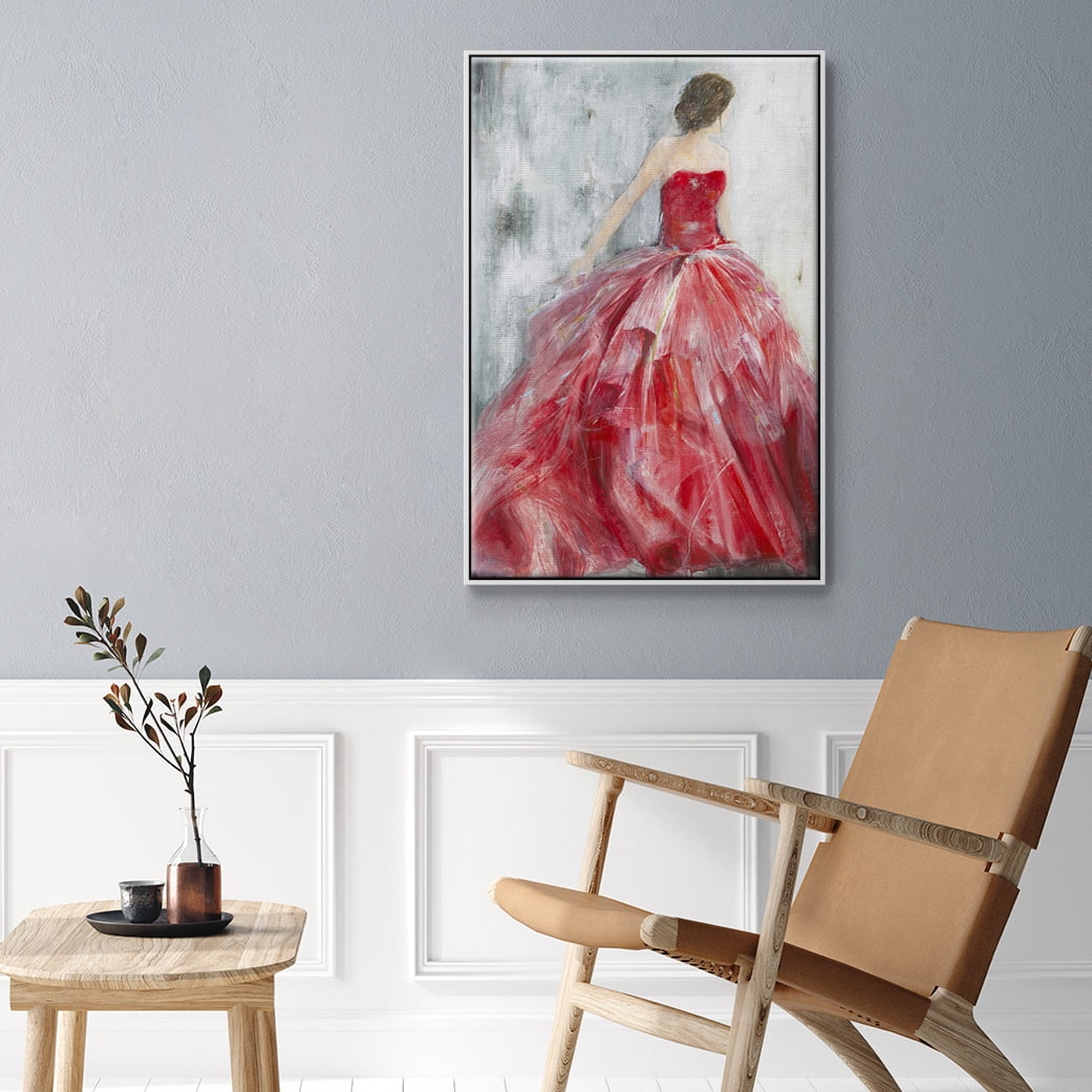 Redowa Framed Premium Gallery Wrapped Canvas - Ready to Hang - 17 x 25 - White Floating Frame