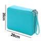 thumbnail image 2 of Estuche para lápices de colores de piel sintética con compartimentos, prácticos estuches grandes para lápices de acuarela, lápices normales, color verde, 2 of 5