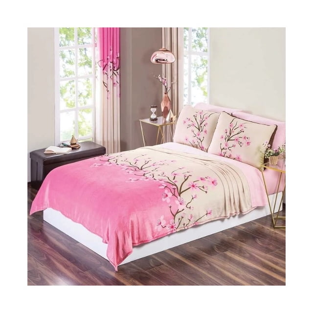 Cobertor Ultrasuave Flor De Cerezo King Size Concord Cobertor Ultrasuave