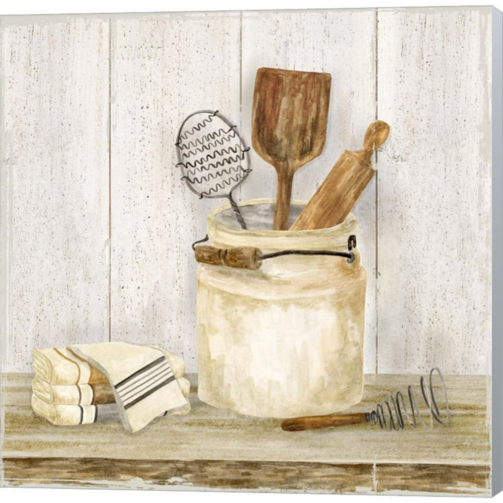 Vintage Kitchen I by Tara Reed, Canvas Wall Art, 12W x 12H Walmart