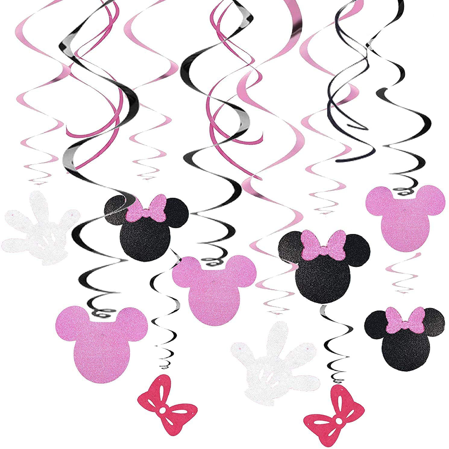 MICKEY MOUSE On the Go HANGING SWIRL DECORATIONS ~ Birthday Party Supplies 12 