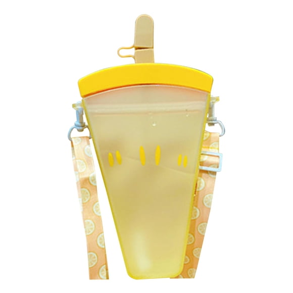 Botella de agua Cola para beber para niñas 320ml práctico Amarillo Botella para beber