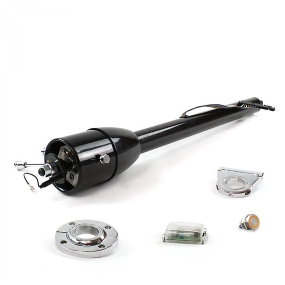 Tilt Column Black - Floor Shift FLR Mount 2.5 in. Drop Orange Push Button