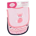 thumbnail image 2 of Luvable Friends Baby Girl Cotton Drooler Bibs with Fiber Filling 3pk, Foxy, One Size, 2 of 5