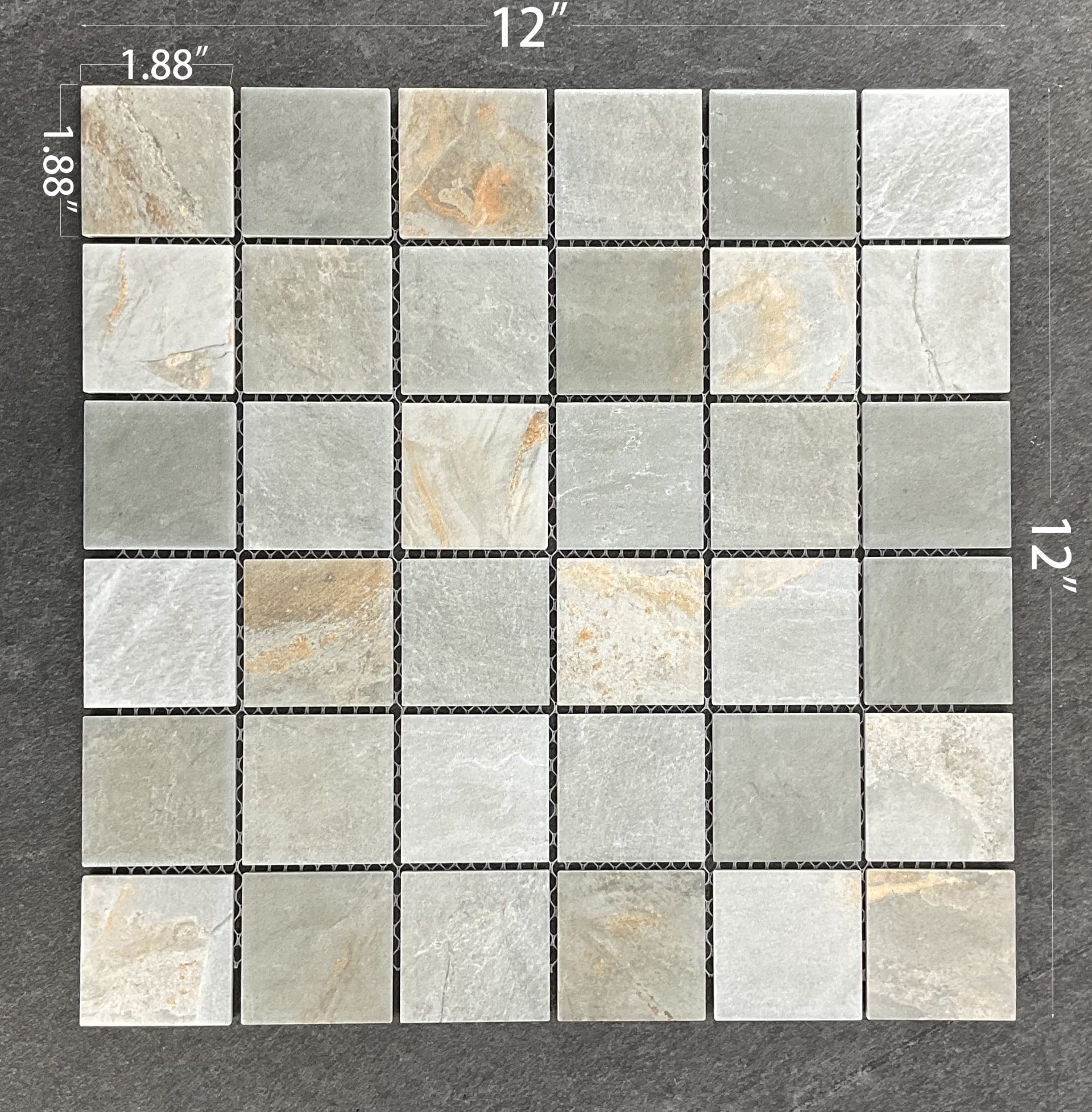 15-Sheets of 2 x 2 Grid Matte Porcelain Mosaic Wall Tile / Floor Tile