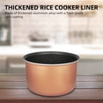 thumbnail image 3 of Zootealy 2L/3L/4L/5L Thickened Aluminum Alloy Rice Cooker Liner Honeycomb Non-stick Pot Replacement Accessories Kitchen Food Rice Cooker Liner Brown, 3 of 8