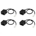 thumbnail image 1 of 4X RJ9 4P4C Male to Double Female Port Connector Headset Adapter Extension Cable Phone Adapter Cable Extension Cord, 1 of 5