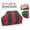 A001- Army Green, variant on Large Makeup Organizer with Knitted Texture, Pink and Orange Striped, for Travel and Daily Cosmetic Storage, Clutch Pouch
