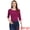 Fuchsia, variant on Women's Elbow Sleeves Boat Neck Slim Fit Classic Tee XL Fuchsia