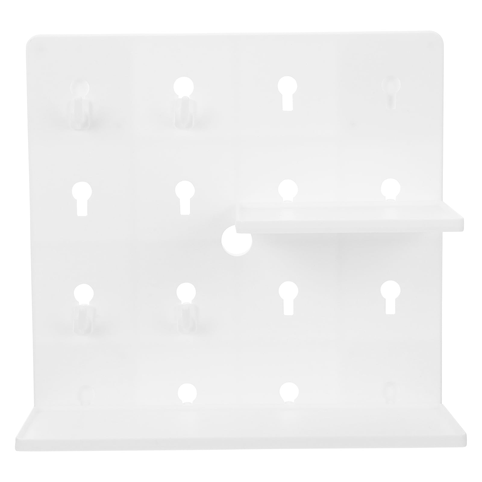 1 Set Pegboard Shelf Organizer Pegboard Display Shelves Portable WallMounted Rack